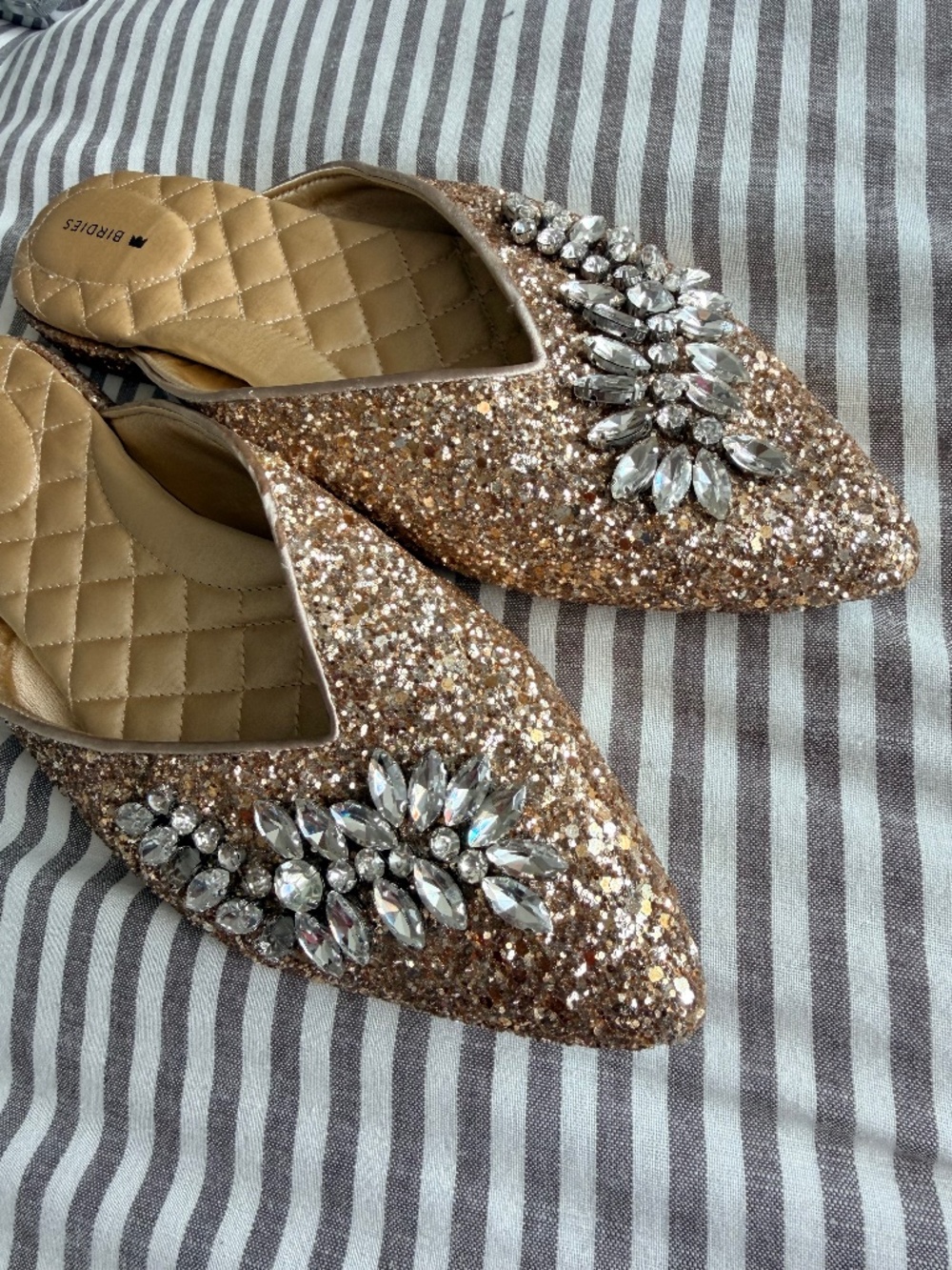 Birdies Rhinestone Point Flats